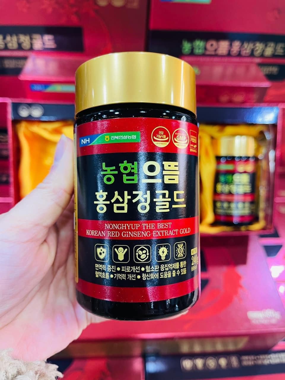 CAO HỒNG SÂM HÀNG NỘI ĐỊA HÀN QUỐC Ginseng Nonghyup 240g x 4 Chai - Hình ảnh 7